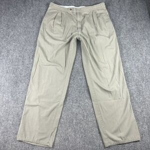 Gant Salty Dog Mens 38x32 Khaki Pant Relaxed Fit Casual Trouser Adjustable Waist